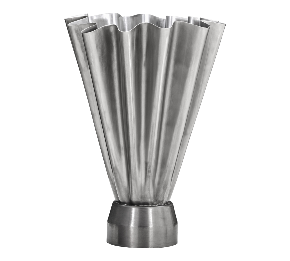 Flood vase, Børstet Sølvfinish - H33 cm